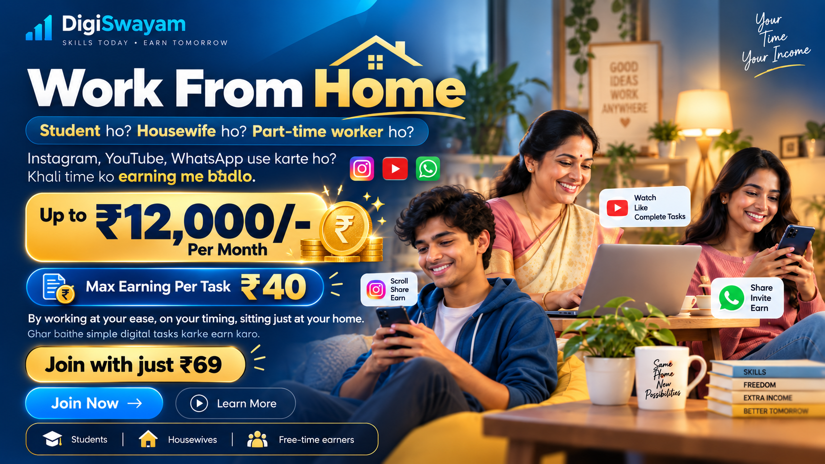 Earn up to 12000 monthly from home